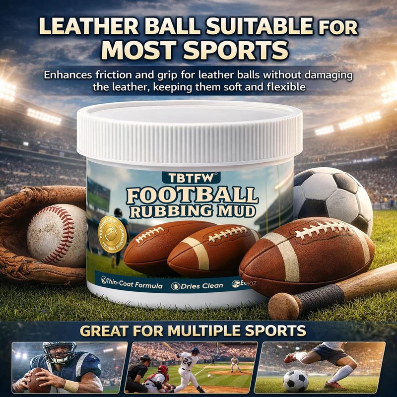 TBTFW Football Mud, Football Rubbing Mud for Leather Footballs-16oz/8oz