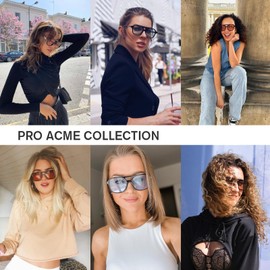 Pro Acme Vintage 70s Aviator Sunglasses for Womens Mens Retro Square Shades Double Bridge Sun Glasses UV400 Protection (Black/Grey)