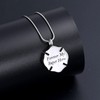 memorial jewelry Firefighter Fire Dept Round Cremation Pendant Cremation Jewelry