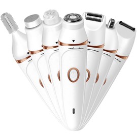 7-in-1 Multi-Functional Body Wash Hair Removal Epilators for Women, Shaving, Grooming, Eyebrow Trimming, Haircutting, Nose Hair, Facial Cleansing, Exfoliating, Men's Razor Eyebrow Trimmer