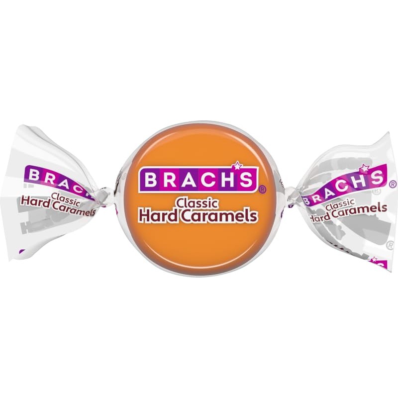 Brach's Nips Caramel Flavored Hard Candy, Individually Wrapped Candies, 3.25