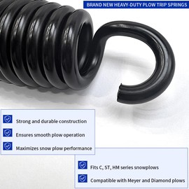 GOLKNHA 4 Pack Snow Plow Trip Spring Kit W/Eyebolts for Meyer Snowplow Western C, ST OEM# 09124 07017 90493 1302010