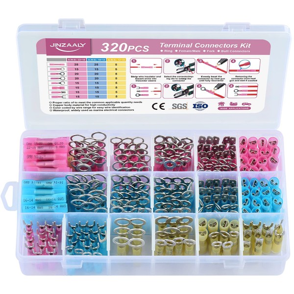 Waterproof Heat Shrink Wire Connectors, Multipurpose Waterproof Electrical Wire Terminals