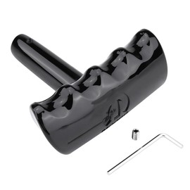 Qiilu Jeep Shift Knob, T-Handle Shape Car Gear Shift Lever Knob Shifter Fit for Jeep Wrangler 2008-2016/Jeep Liberty 2011-2015/Jeep Grand Cherokee 2011-2013/Jeep Compass 2009-2015(Black)