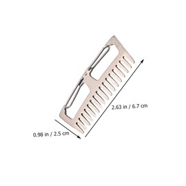 Ipetboom Lightweight Portable Comb Keychain Keychain Ring for Women Titanium Accessory