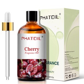 PHATOIL 3.38FL.OZ Cherry Fragrance Oils for Aromatherapy, Essential Oils for Diffusers for Home, Perfect for Diffuser, Yoga, Skin Care, DIY Candle and Soap Making - 100ml