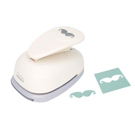 Bira - Perforadora de acción con palanca de bigote de 3 pulgadas, perforadora para el día del padre, perforadora para manualidades de papel, álbumes de recortes, tarjetas, proyectos de bricolaje