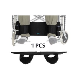 Wheelchair Footrest Leg Support Straps Wheelchair Restraints for Elderly Safety Harness Leg Rest Foot Strap Adult Seatbelt Medical Restraints Leg Strap for Handicap Disabled (Black)