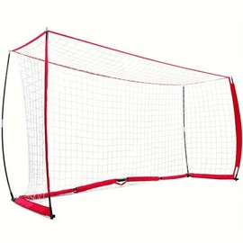12 x 6 ft Large Portable Backyard Soccer Goal Net - Goals for Teens and Adults - Quick and Easy Set-Up, Pop-Up Design, Durable Construction, Ideal for Outdoor Games and Training - Color: Blue