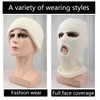 LINSOCLE 2 x Balaclava 3-Hole Balaclava, Knitted Balaclava, White, Multifunctional