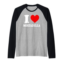 I Love Mortadella Raglan Baseball Tee