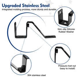 NOKINS Golf Cart 1 1/4" Square Tube Armrest with Cup Holder/Rear Seat Arm Rests Fit for EZGO/Club Car/Yamaha & Most Golf Cart, Stainless Steel Support Frame Sturdy, No Drilling (Black)