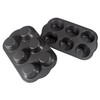 Bakexcel Non-Stick Jumbo Muffin Pans, 3.5" 6-Cup Set of 2