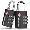 2 Pack TSA Approved Travel Luggage Locks, Suitcase Combination Lock,
