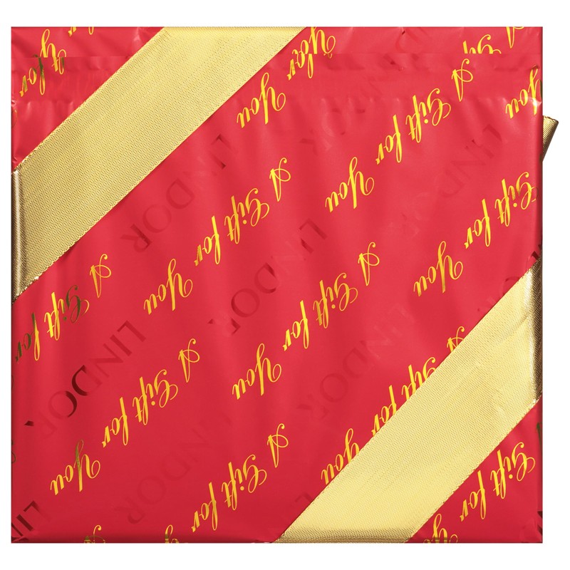 Lindt LINDOR Holiday Milk Chocolate Candy Truffles Wrapped Gift Box,