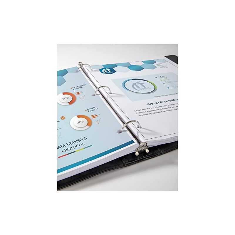 Office Depot® Brand Premium Leatherette Presentation Binder, 1" Rings, Black