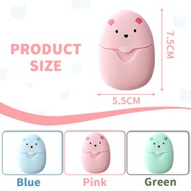 EIYVPRA 6 Boxes Paper Soap, Mini Soap Flakes, Soap Paper, Portable Soap Sheets, Disposable Paper with Plastic Box, Mini Travel - Small and Easy to Carry