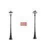 KRLED Post Top Light 100W LED Circular Area Light Dusk