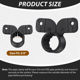 50 Pack 3/4 Inch Pipe Clamps Pex Suspension Heavy-Duty Plastic Pipe Clamps Tubing Supports for Pex, Copper, CPVC Pipe (3/4 inch)