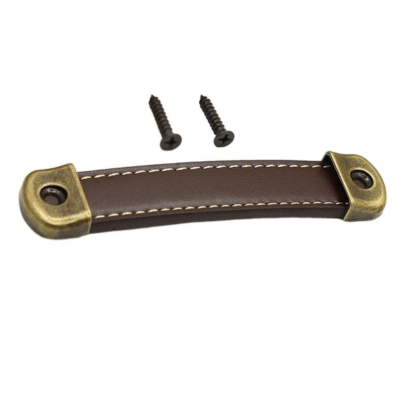 Dickly PU Leather Luggage Handle Handle Replace Cabinet Pulls, Brown