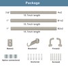 Room Darkening Rods, Single Window Rods 28-86 Inch(2.33-7.17ft) Telescoping Wrap