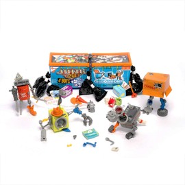 HEXBUG JUNKBOTS - Large Dumpster Assortment Kit - Surprise Toys and LOL with Boys and Girls - Alien Powered Toys for Kids - 50+ Pieces of Action Construction Figures - for Ages 5 and Up