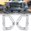 ALLGOOD Front Bumper Fog Light Bezel, Compatible with GMC Sierra