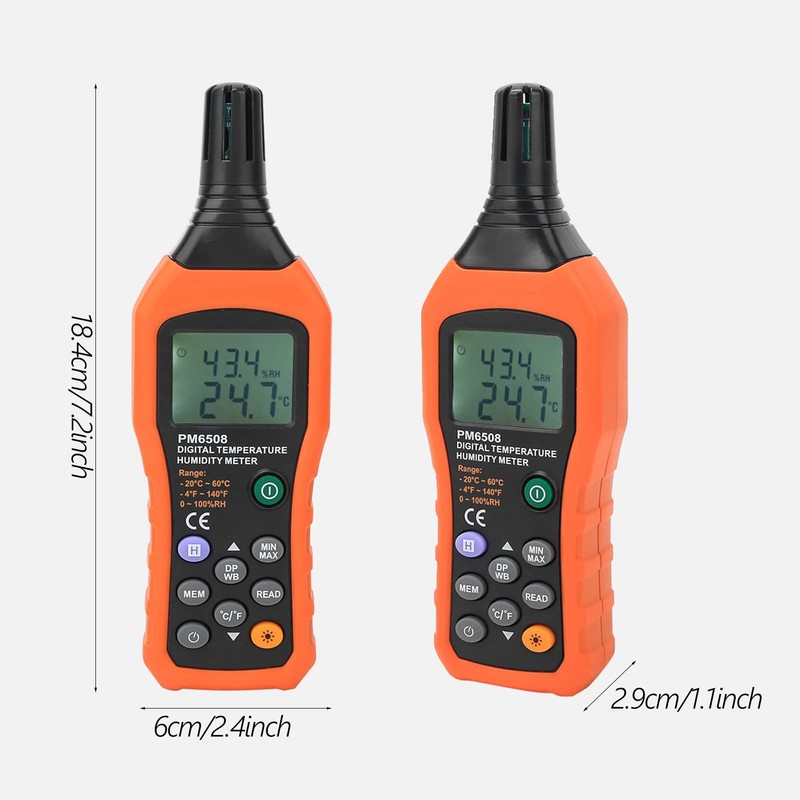 Digital Humidity and Temperature Meter MS6508 Handheld Portable Thermometer Humidity