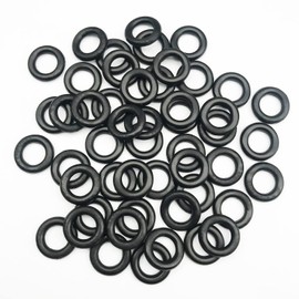 50 Pieces Black Plastic O Rings for Sewing DIY Craft Tool Accessories Quality POM Crochet Ring Circle Hook Outdoor Tent Luggage Webbing Accessories