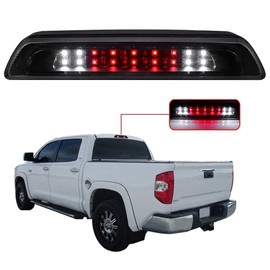 AQEEI High Mount Stop Light Led 3rd Brake Light Center Stop Cargo Tail Light Fit For Toyota Tundra 2007-2019 Third Rear Cab Roof Center Tail Cargo Lamp Black+Clear