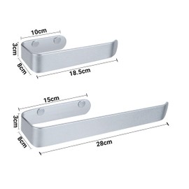 Toilet Roll Holder and Towel Holder Set - Hand Towel Holder, Toilet Roll Holder Wall Mounted. 2 pcs Bathroom Accessories Set for Kitchen, Bathroom, Laundry and Toilet.