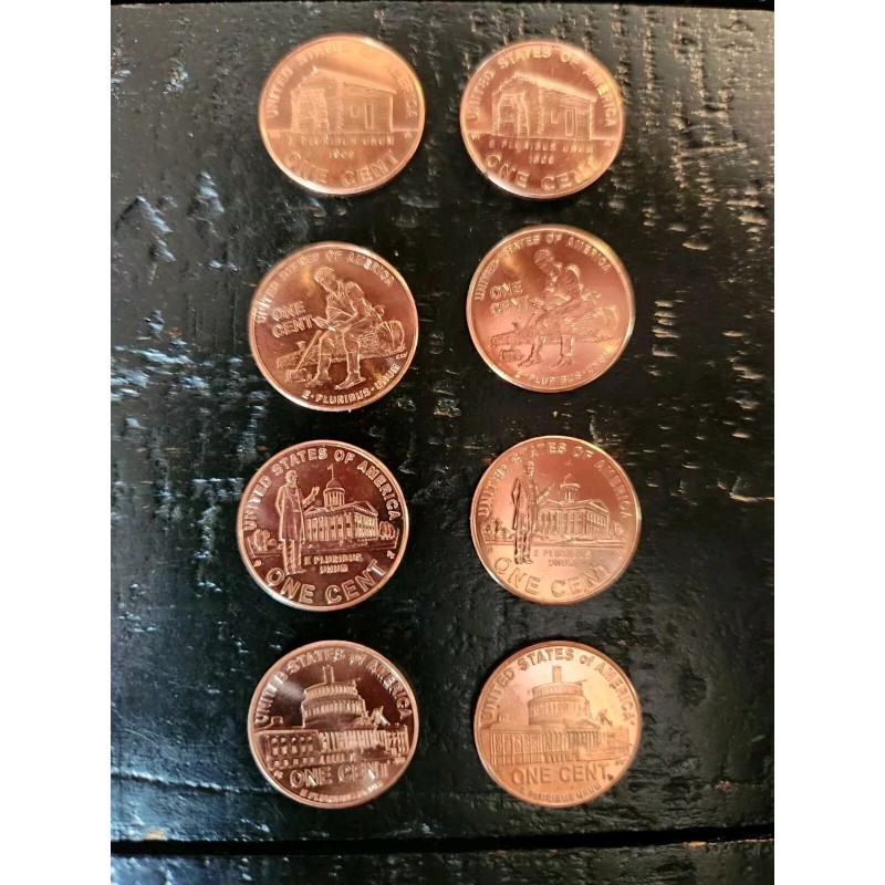 Complete Lincoln Cent Set- 2009-8 coins of P and D