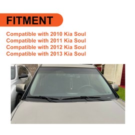 ECOTRIC Exterior Molding Windshield Pillar Trim Compatible with 2010-2013 Kia Soul Replacement for 861802K500 861702K500