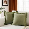 Ohocut Sage Green Scalloped Pillow Cover Pack of 2 Spring