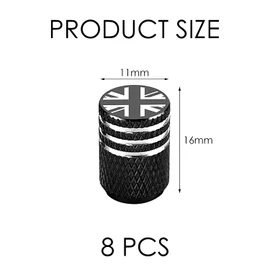 8 Pieces Tyre Valve Caps, Anti-Leak Valve Caps, Car Tyre Dust Caps, Decorative Valve Caps, Tyre Accessories