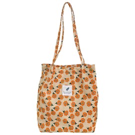 Anopo Cord Bags Women's Large Tote Bag with Inner Pockets Casual Handbag Shoulder Bag Shopper Fashion Fabric Bag for Everyday Office School Trip Shopping, beige plum