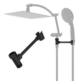 Hibbent All Metal Shower Head Holder, Solid Brass Shower Arm Holder for Handheld Showerhead, Shower Wander Holder, Adjustable Shower Head Bracket, Shower Spray Holder, Oil Rubbed Bronze