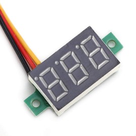 5pcs 0.36 Inch LED Mini Voltmeter Panel High Accury 3 Wire Digital Voltage Tester Measuring Gauge Instrument DC 0-100V Blue