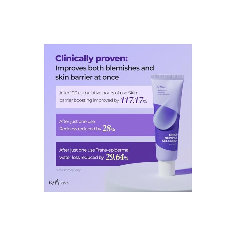 IsNtree Onion Newpair Gel Cream skin soothing,hydration,care acne spots and