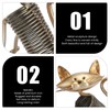 Metal Cat Figurine Innvoative Fun Hand Crafted Spring Cat Sculpture
