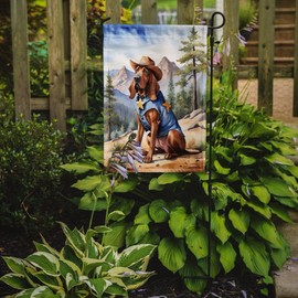 Caroline's Treasures DAC5855GF Bloodhound Cowboy Welcome Garden Flag Mailbox Flag Decorative Yard Flag Banner Outside Patio Artwork Yard Flower Beds, Garden Size, Multicolor