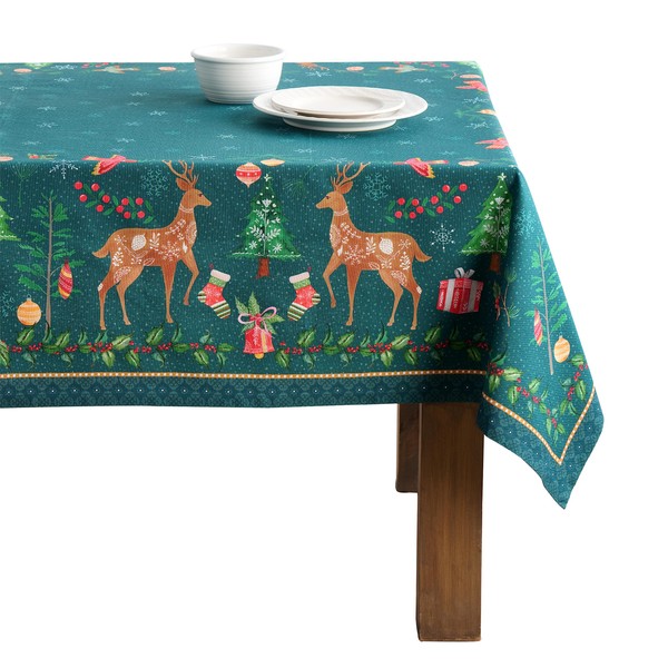 Maison d' Hermine Hygge Christmas 100% Cotton Tablecloth for Kitchen