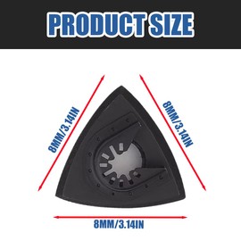 Pack of 4 Delta Sanders Sanding Plate Multitool Sandpaper Accessories for Fine Bosch Parkside Ryobi Worx Workzone Accessories, Delta Sander, Multitool Sanding Plate 80 mm