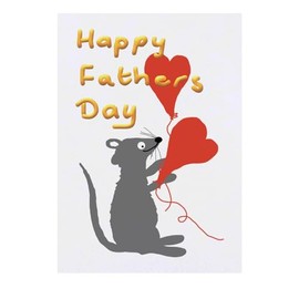 'Happy Fathers Day Mouse' Temporary Tattoo - Water Resistant, Skin-Safe, Non-Toxic Transfer (TO00073215)