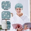Shower Cap for Women, Elastic Band Waterproof Plastic Shower Cap,
