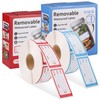1200 Freezer Labels with Dispenser, 1" x 2", Removable, Red