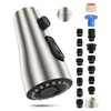 Hibbent Stainless Steel Pull Down Spray Head Replacement with 15