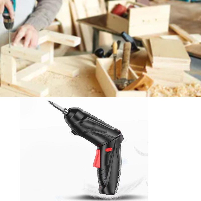 Electric Screwdriver Kit Lightweight Rechargeable Screwdriver with Long and Short