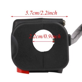 Motorcycle Handlebar Switch, Motorcycle 12 V 7/8 Inch Handlebar Motor Start Stop Push Button Motor Ignition Switch for Motorcycle Scooter ATV Changes/Accessories/Power on Car