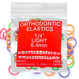 Neon Latex 100 counts Intraoral Elastic Bands Orthodontic Elastics Dental Rubber Bands Made in US Light 1/4'', Neon Latex